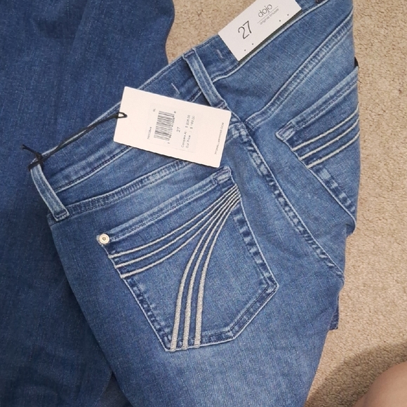 7 For All Mankind Blue Flare Jeans - Picture 3 of 5